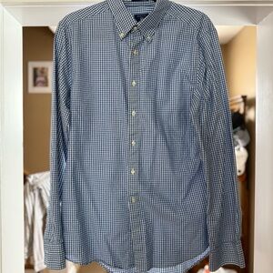 Gant Men's Blue Checkered Shirt Largr